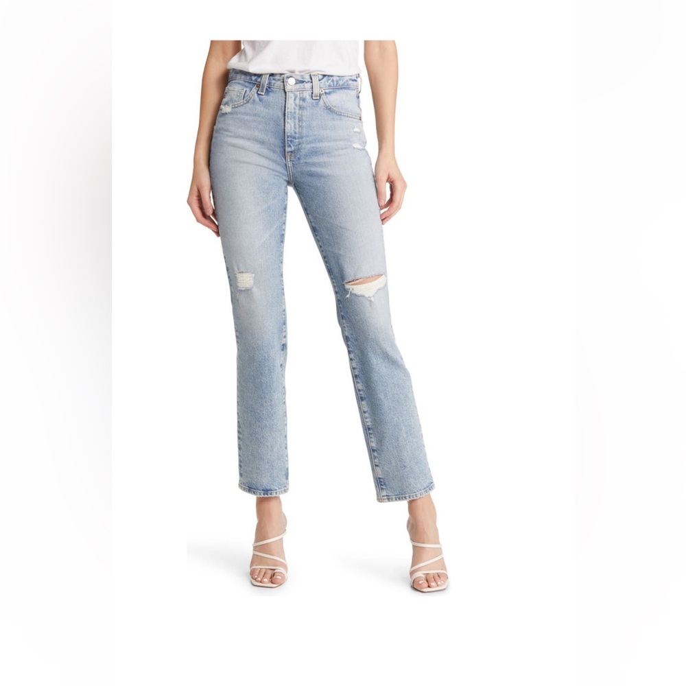 AG Jeans Saige High-Rise Straight in Apparition Destructed size 28 - DC